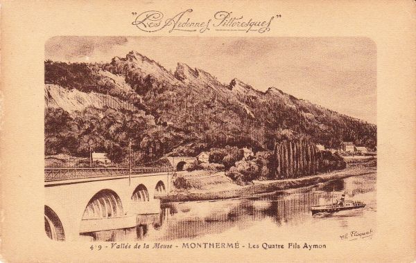 Vallée de la Meuse à Monthermé et les quatre fils Aymon