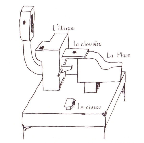 © Dessin de Laurent Leclère, ancien élève du Lycée Monge
co-auteur de « La vie des cloutiers ardennais au XIXe siècle »