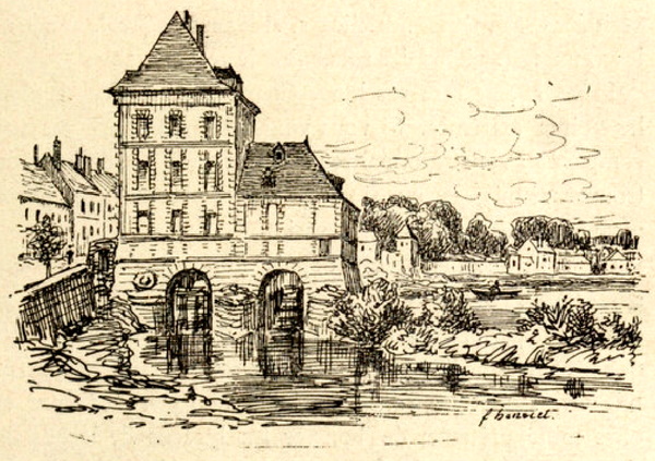 Croquis du Vieux moulin à Charleville (Ardennes) Les campagnes d'un paysagiste Texte et croquis par Frédéric Henriet 1891