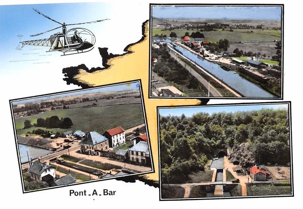 Carte postale Pont-à-Bar dont une vue avec le chantier Maubacq