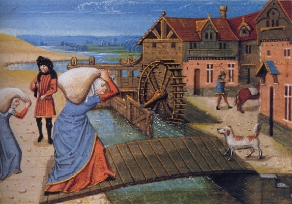Moulin au temps du Moyen-Âge