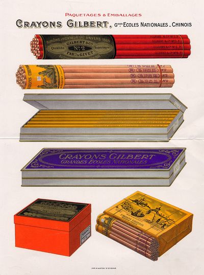 Paquetages et emballages Crayons Gilbert, Grandes Ecoles nationales et Chinois