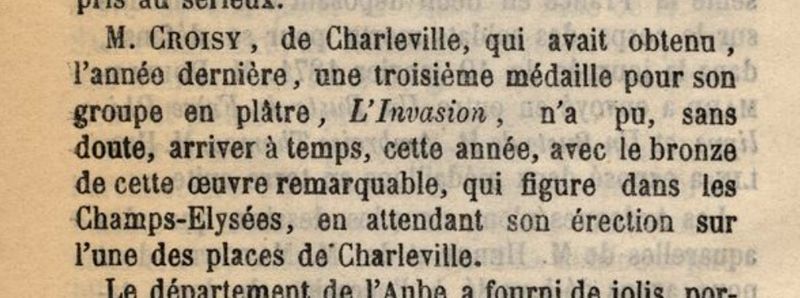 Extrait de Les Beaux-Arts au Palais de l'Industrie Exposition 1874 par Elit de Mont