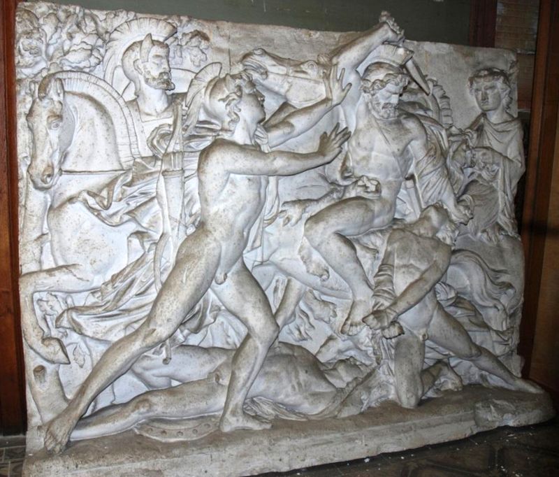 Sculpture Nisus et Euryale par Aristide Croisy